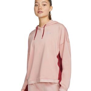Nike Pink and Red Women's Hoodie
